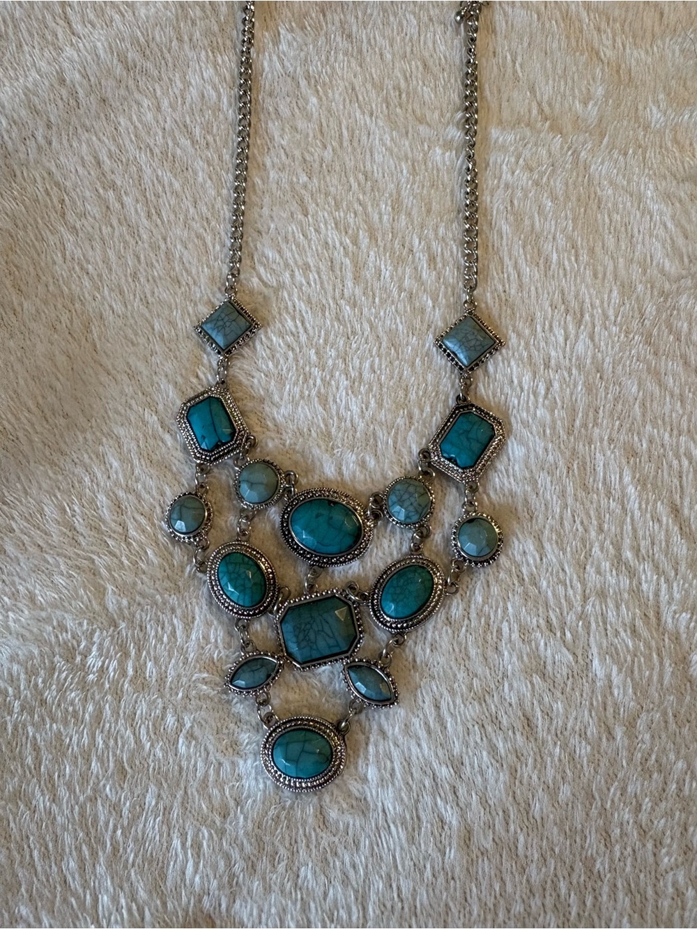 Arizona Jean Company Turquoise Multi-Stone Bib Necklace